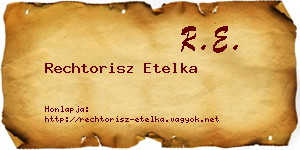 Rechtorisz Etelka névjegykártya