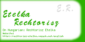 etelka rechtorisz business card
